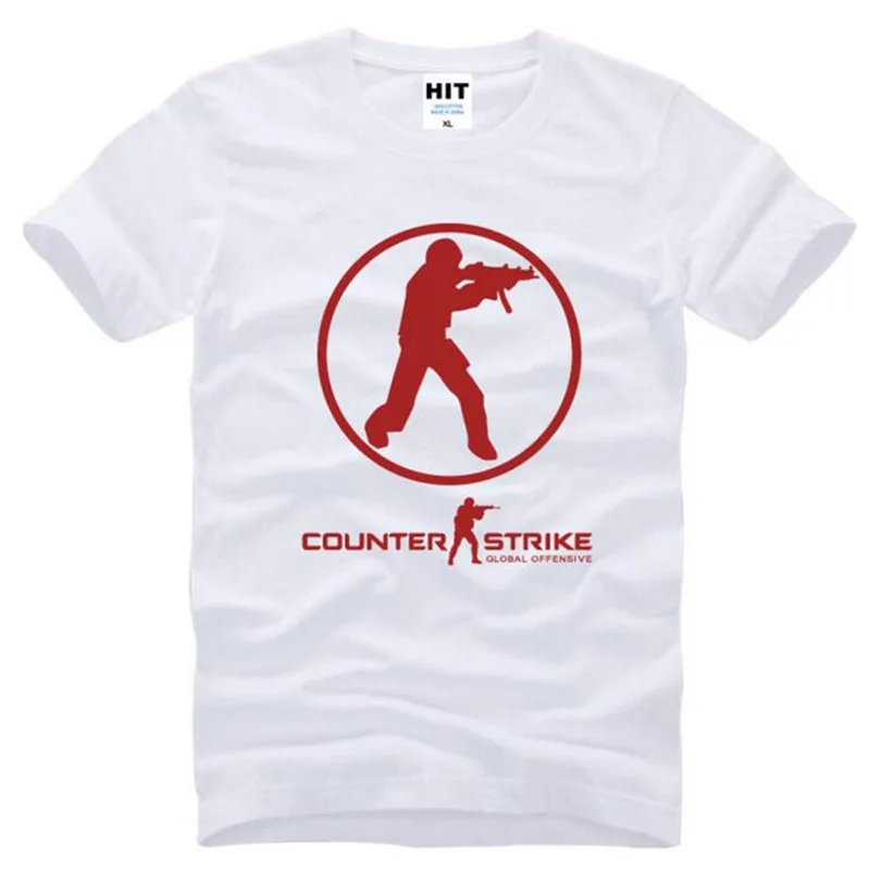 Футболка мужская с принтом игры Counter Strike CS хлопковая рубашка коротким рукавом и