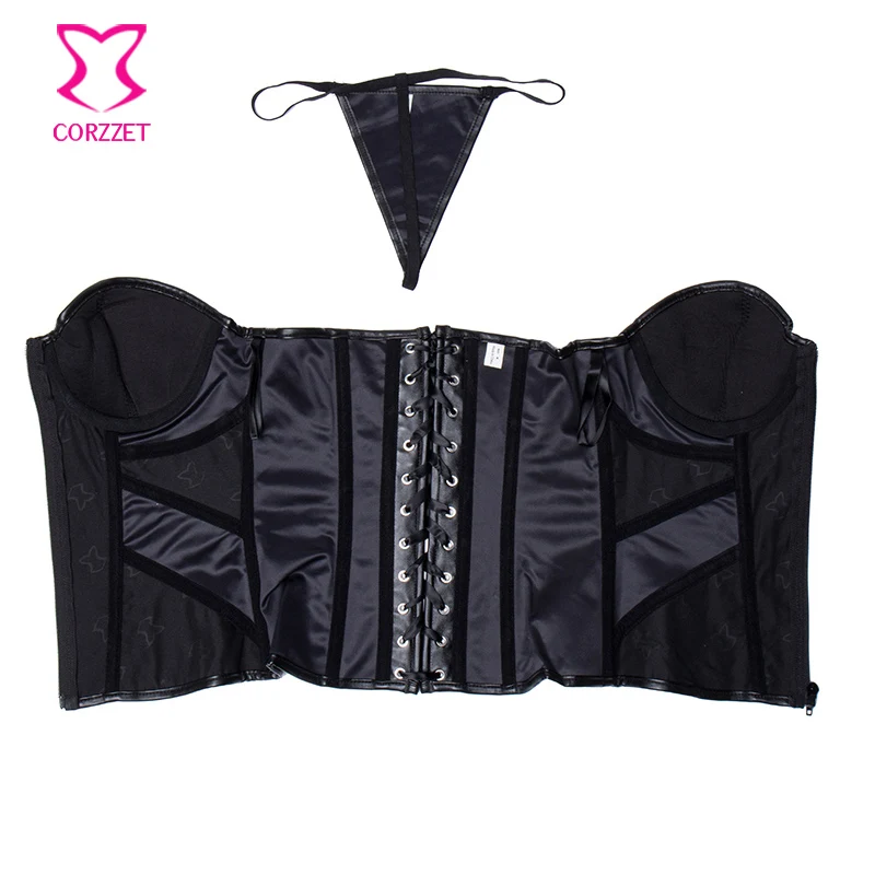 Красный корсет на молнии из ПВХ кожи для клувечерние и бюстье готическая одежда
