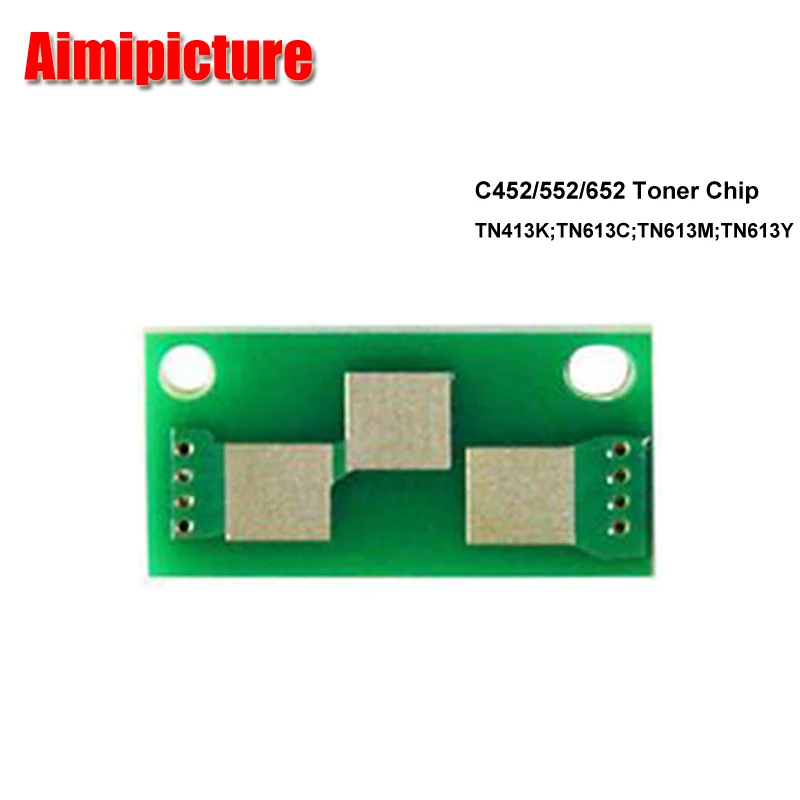 C452 C552 652 TN413 TN613 тонер чип BK C M Y для Konica Minolta bizhub картридж сброса 4 шт./лот | Компьютеры