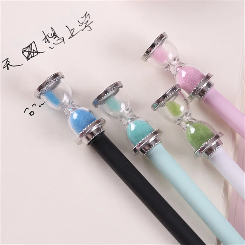

Kawaii Stationery Creative Time Hourglass Gel Pen 0.5MM Black Ink Pens for Student Office School Supplies Student Gel Pen