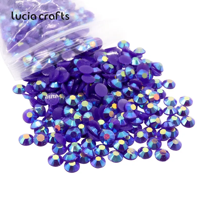Lucia crafts 500 шт 5 мм Разноцветные AB плоские с оборота полимерные Стразы DIY мобильный телефон дизайн ногтей G0308