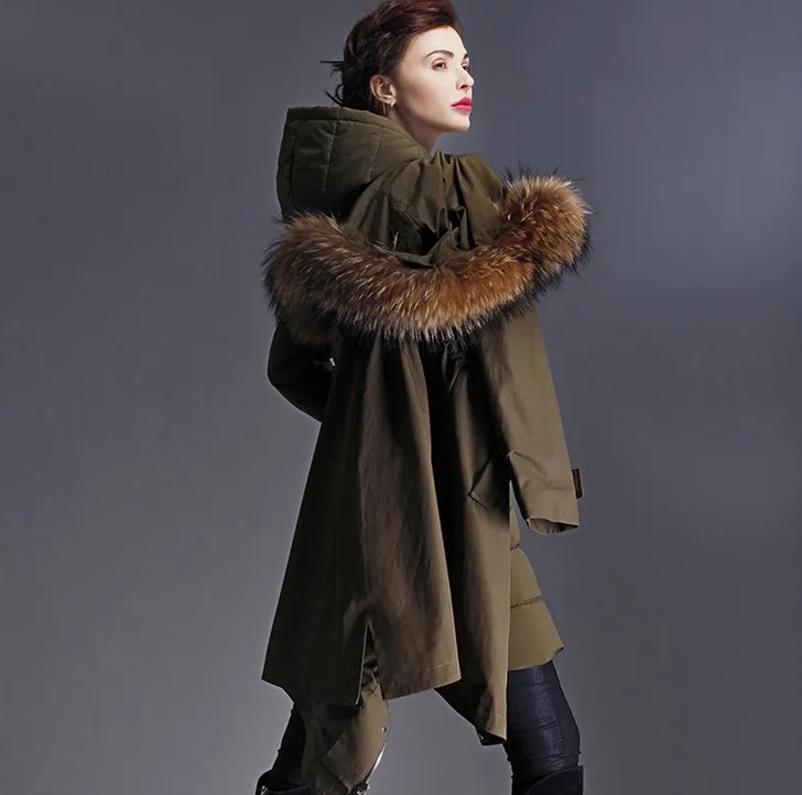 Для женщин Пуховое пальто 2017 зима новый High End лисий мех воротник капюшон плотный