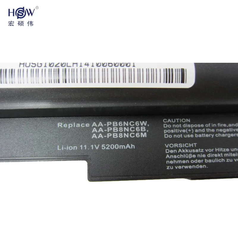 HSW Аккумулятор для ноутбука Samsung NC10 NC20 ND10 N110 N120 N130 N135 AA-PB6NC6W 1588-3366 AA-PB8NC6B AA-PB8NC6M