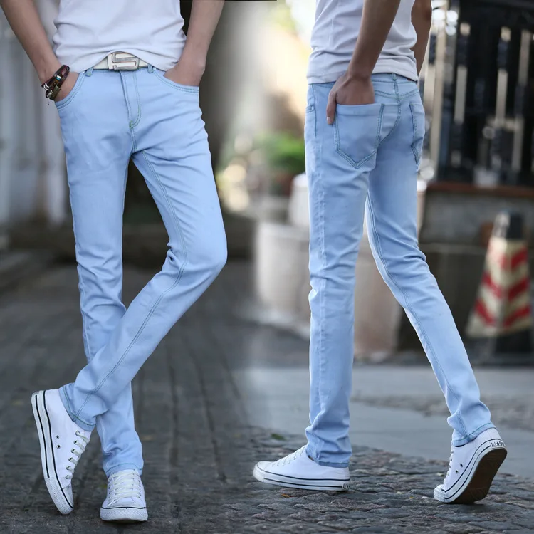 Мужские модные дизайнерские брендовые эластичные прямые джинсы новинка 2017