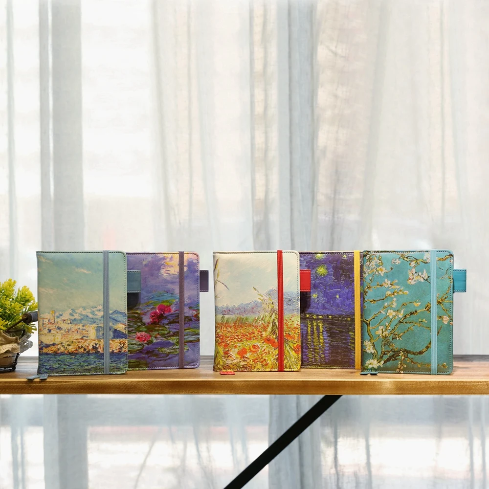 Блокнот в точку формата А6 с обложкой для рисования маслом цвет ассортименте|planner