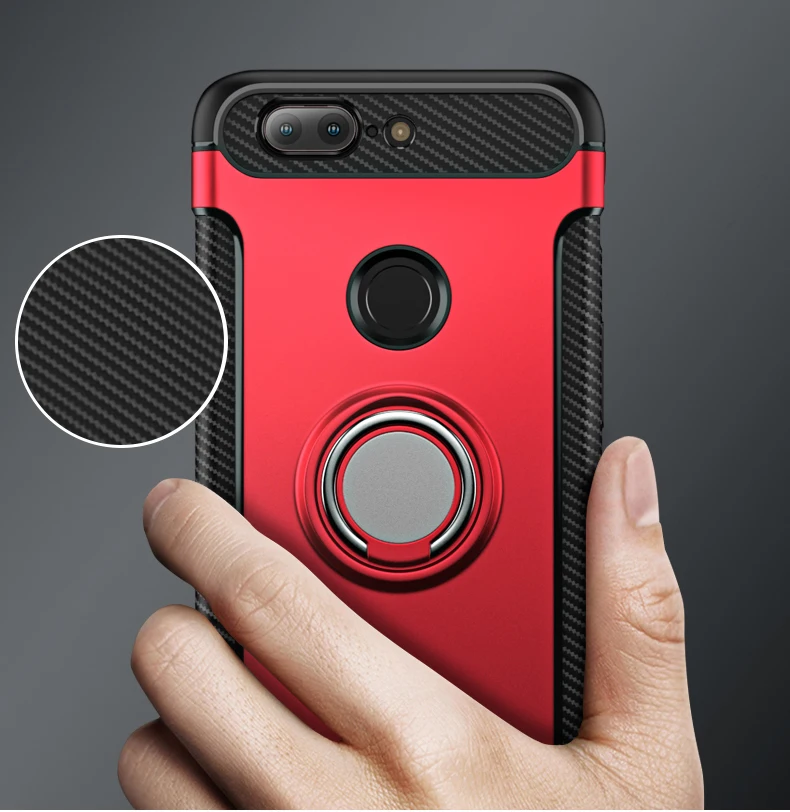 Чехол для телефона с держателем на 360 кольцах OnePlus 5 T One Plus дюймов 6 01 Магнитная
