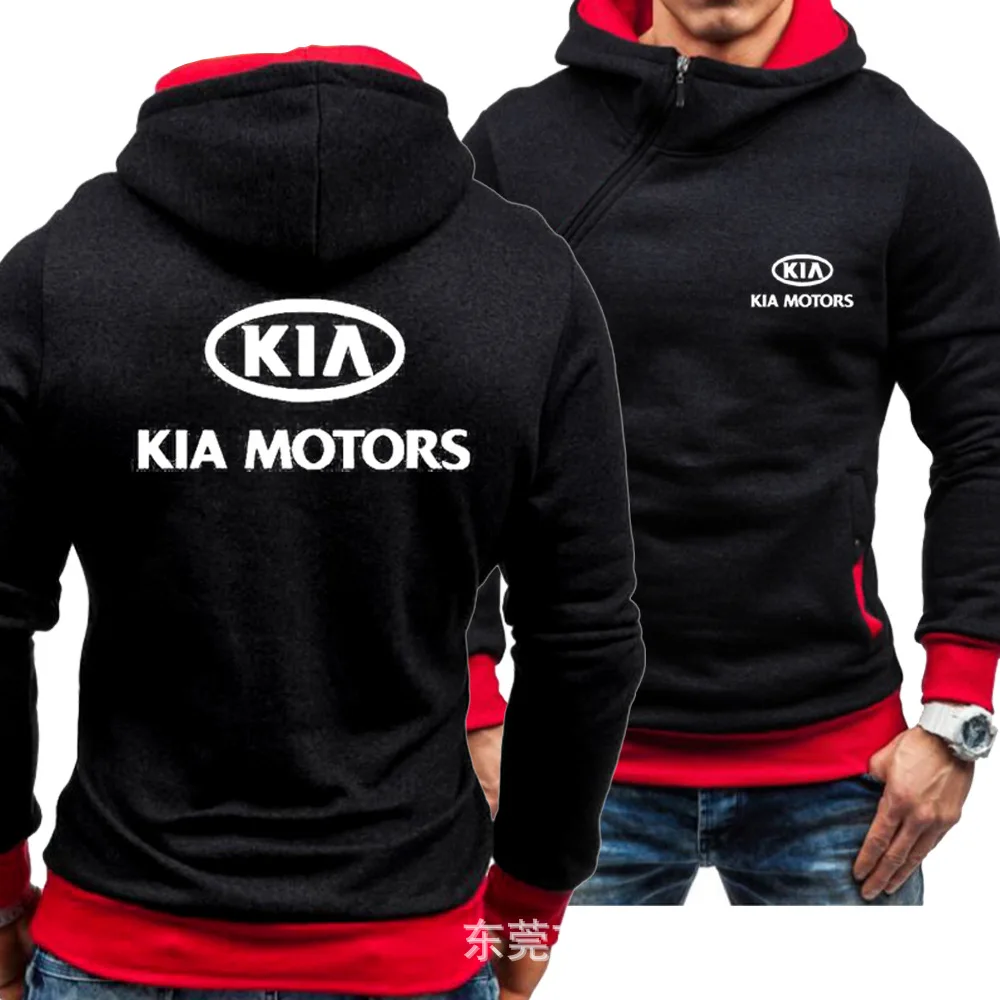 KIA толстовки с капюшоном куртка зимний пуловер мужской унисекс уплотненный косая