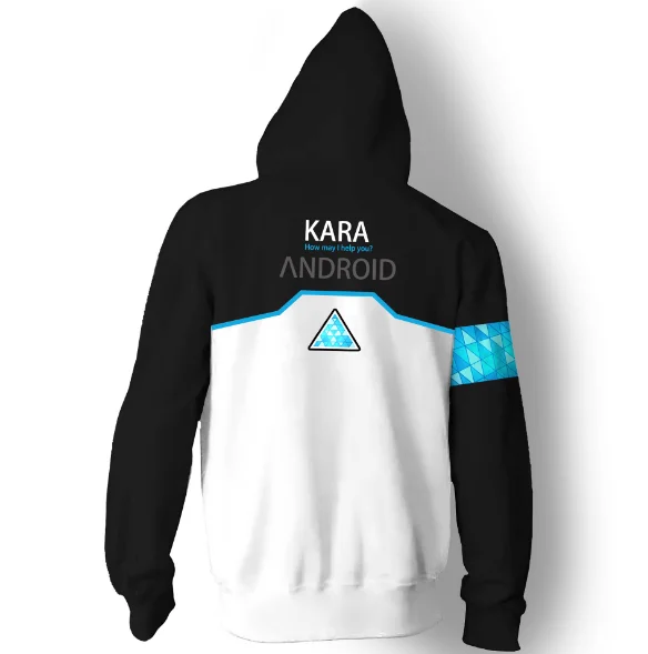 DBH Детройт: стать человеком Коннор RK800 Кара толстовка на молнии капюшон куртка