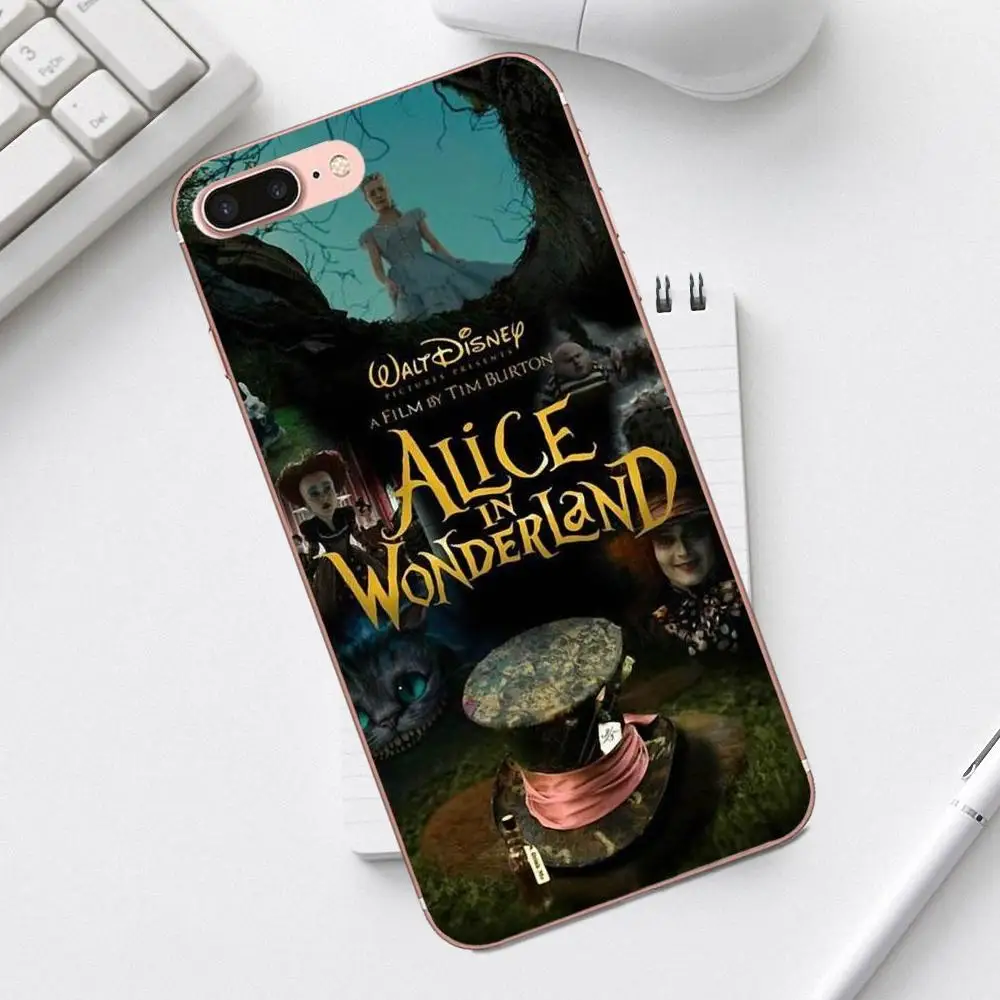 Qdowpz Alice In Wonder мы все с ума здесь для Galaxy Alpha Core Prime Note 4 5 8 S3 S4 S5 S6 S7 S8 S9 mini edge Plus|Бамперы|