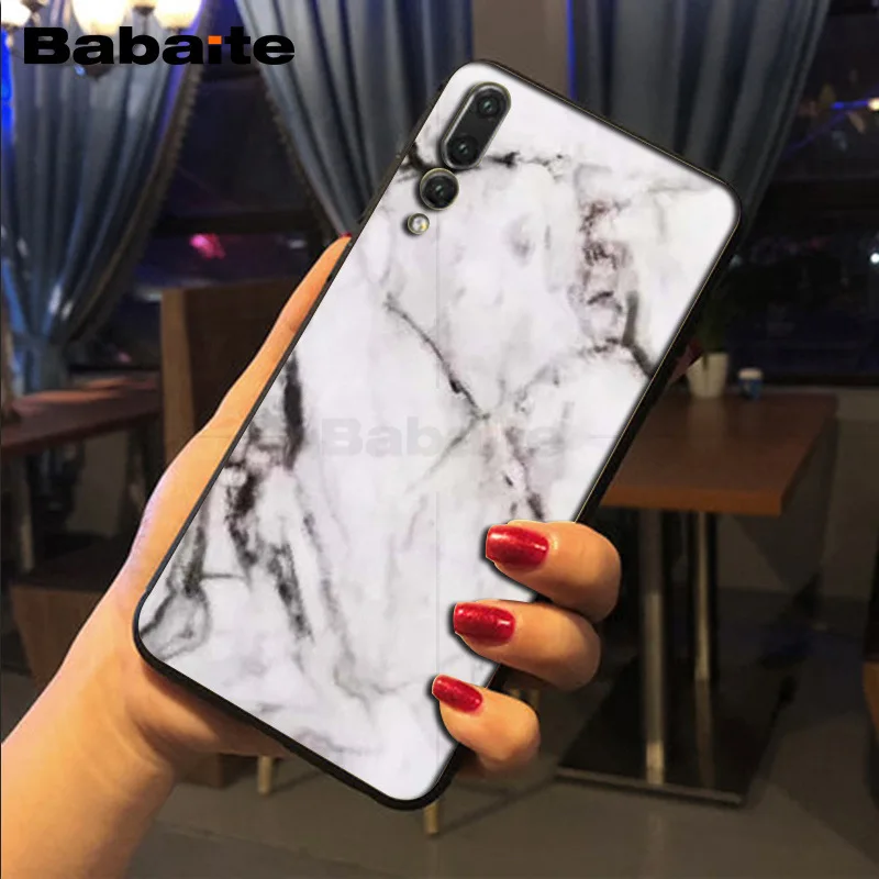 Силиконовый чехол Babaite с акварелью мраморной плитой и камнем для телефона huawei p20