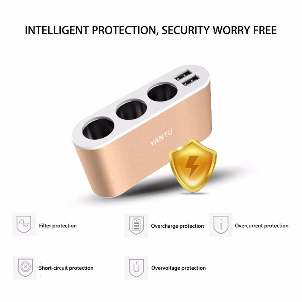 Автомобильное зарядное устройство SOONHUA 3 1 а с двумя usb портами и разъемами для