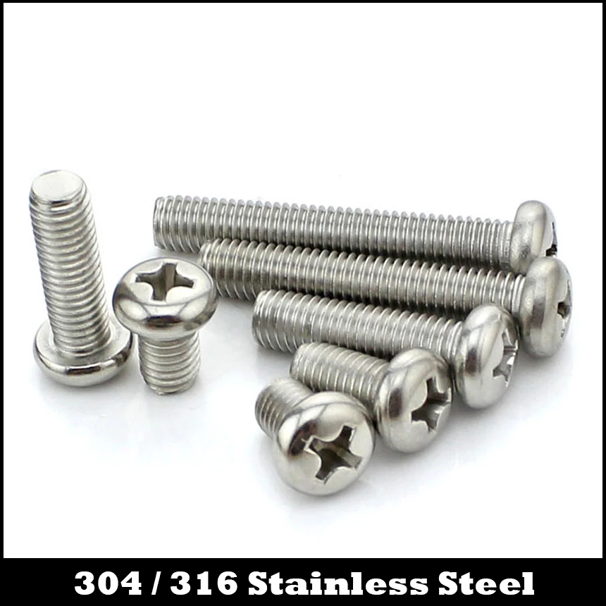 M6 * 70/75/80/90/100 M6x70/80/80/90/100 304 нержавеющая сталь 304SS DIN7985 болт Philips крестообразный