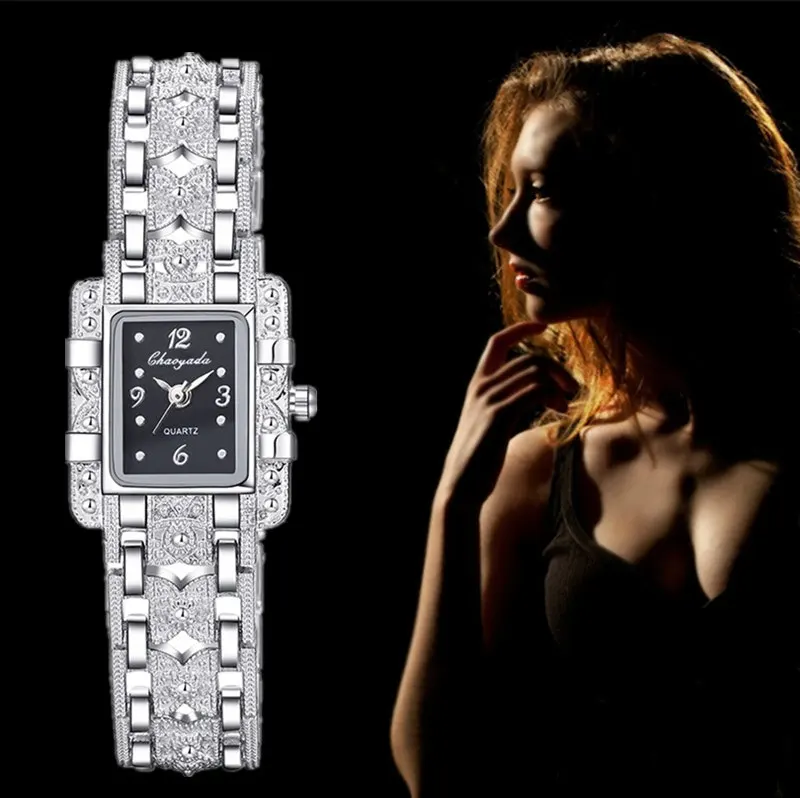 Женские винтажные часы из нержавеющей стали с квадратным циферблатом|reloj fashion|reloj