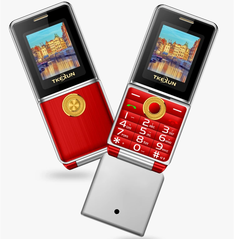 TKEXUN G6000 мобильный телефон с откидной крышкой 1 8 дюймов две sim карты четыре