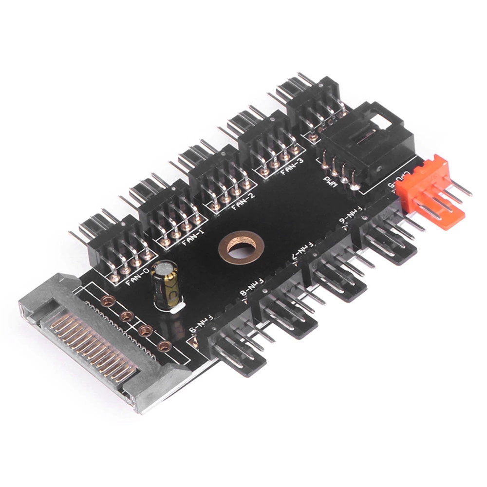 10 портов шасси вентилятор концентратор охлаждения процессора 12 В 4 Pin контроллер