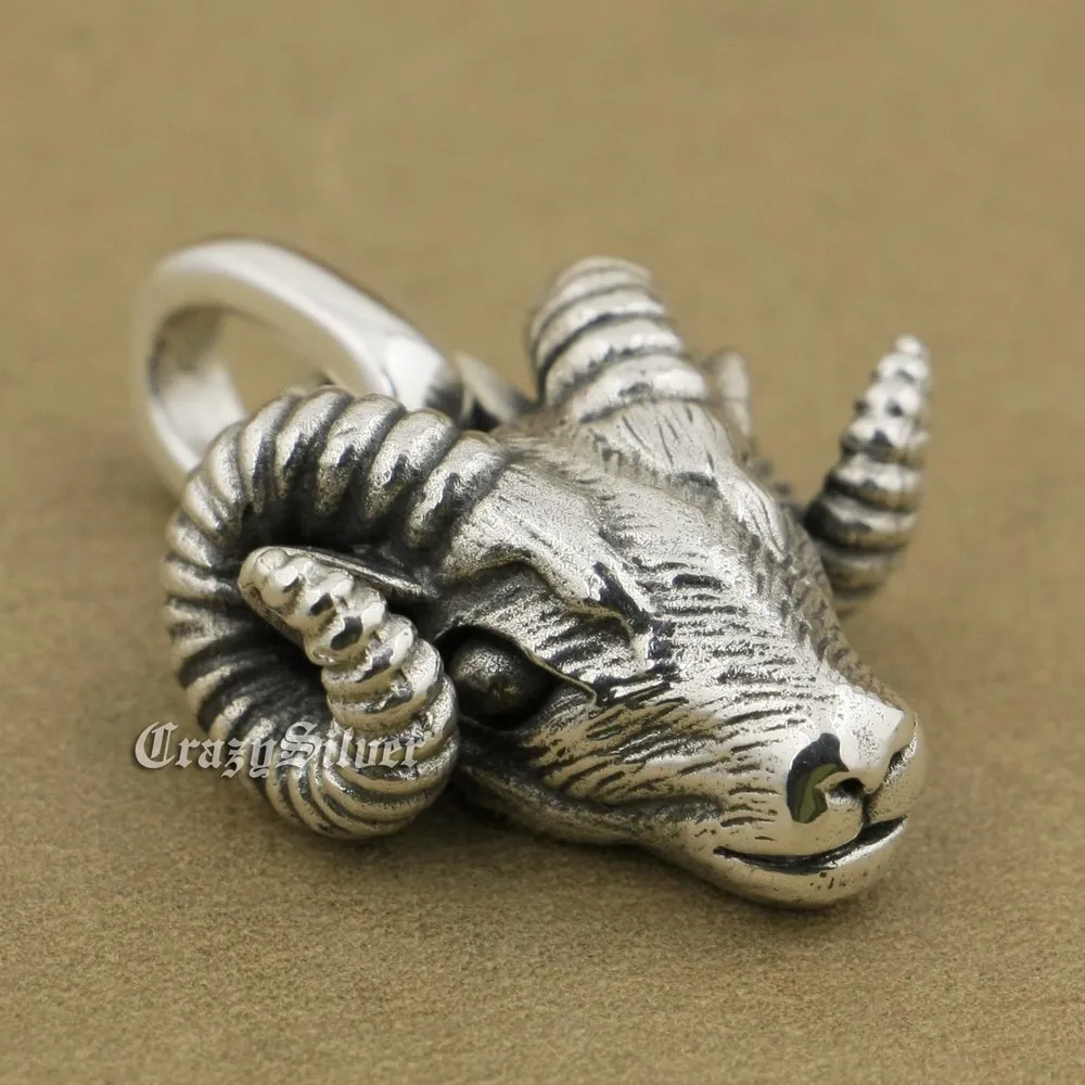 LINSION 925 пробы серебряная подвеска Argali с маленькими животными TA38|pendant charms|925 sterling