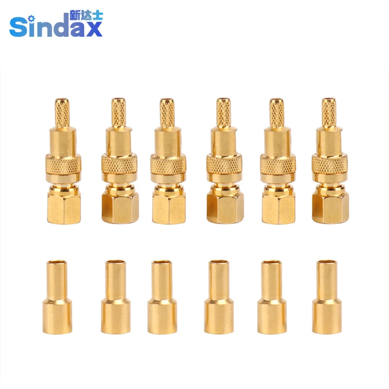Sindax SMC female connector straight head RF coaxial connectors SMC-CK-1.5 50 Ohm Crimp type headphone jack 10pcs | Обустройство дома