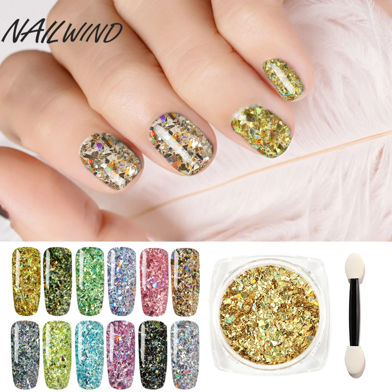 NAILWIND Блестки для гвозди мелкие блестки ногтей &quotхром&quot Fine Полирующий пигмент
