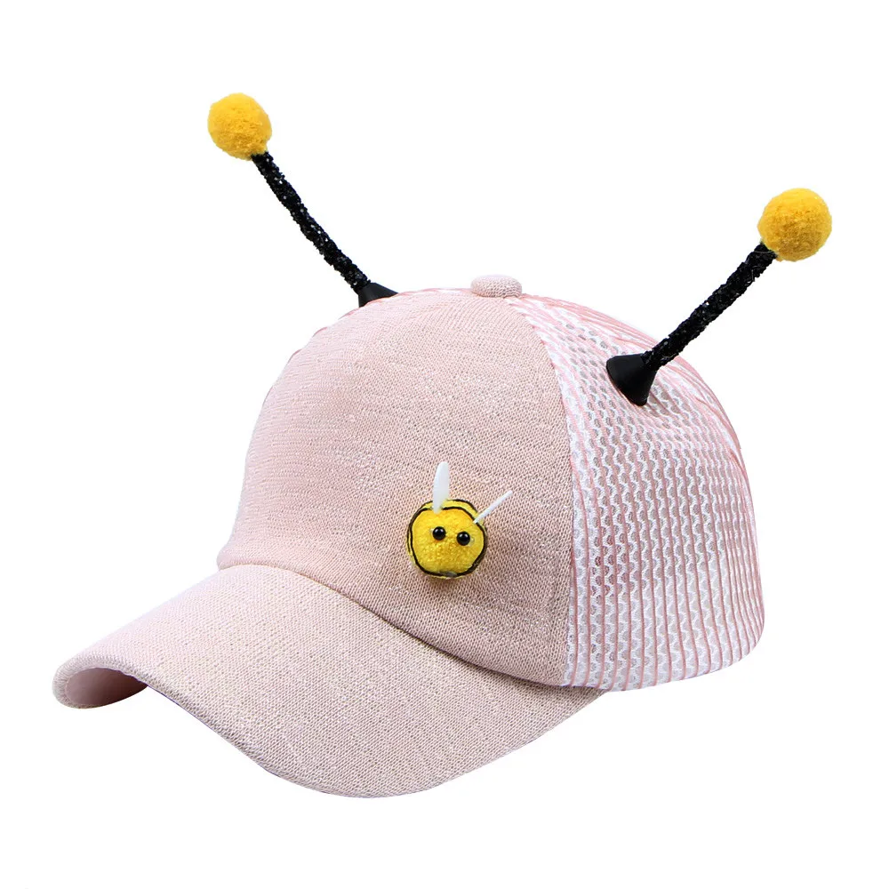 Summer Baby Cap Kids Boy Adjustable Baseball Caps Cute cap cartoon little bee tentacles boys and girls net hat visor L0607 | Детская