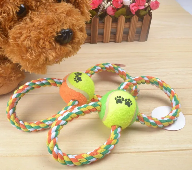 Бесплатный Shipping1Pc Fun теннисный мяч игрушечная собака Tugger жевать игрушки цвет