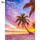 Evershine Алмазная картина, кокосовое дерево, набор крестиков, алмазная вышивка, пейзаж, полный квадрат, Алмазная мозаика, набор для домашнего искусства