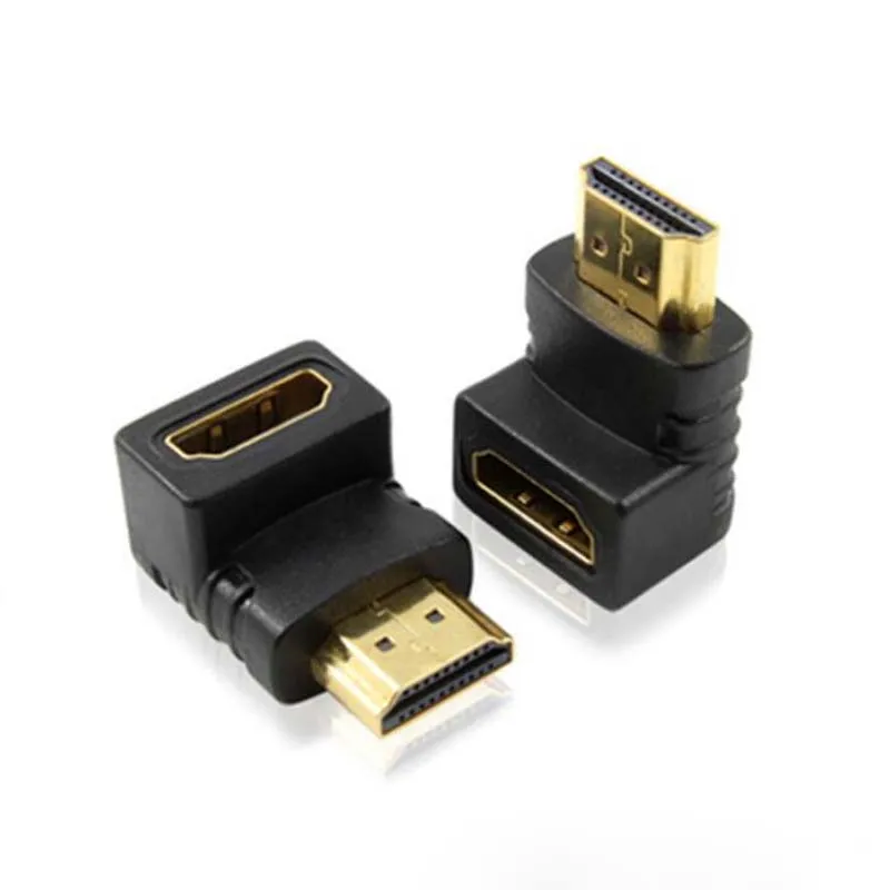 Переходник HDMI штекер гнездо для кабеля 10 шт. коннектор угловой правый 90 градусов