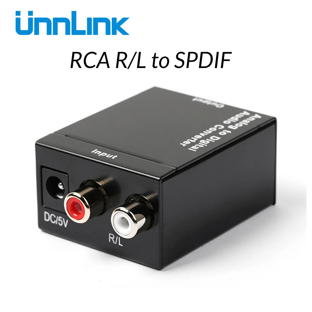 Unnlink аналого цифровой аудио адаптер 96 кГц RCA для SPDIF оптический коаксиальное