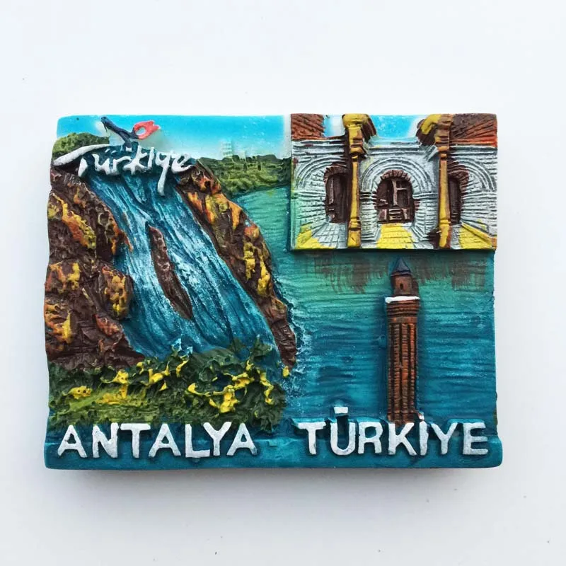 Lychee Турция Анталия верхний водопад магнит на холодильник знаменитый Landscap