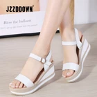 Босоножки женские JZZDDOWN, на плоской платформе, пляжные шлепанцы, на высоком каблуке, лето, сандалии Женщины Клин