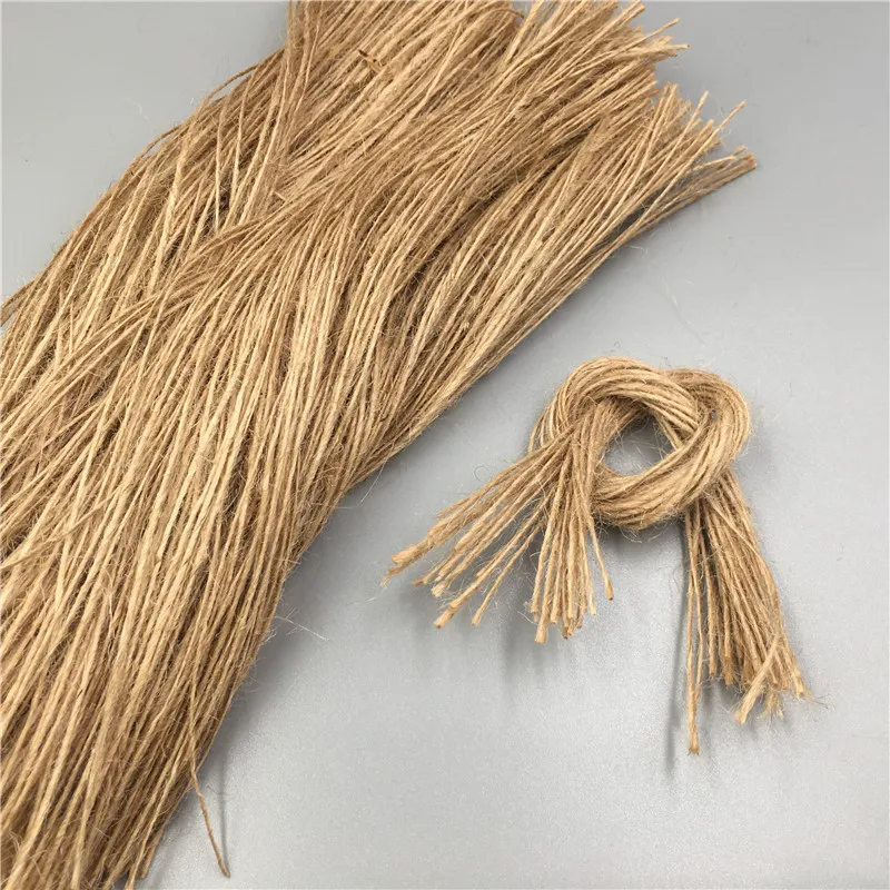 100 шт./лот одинарная нить тонкой льняной веревки аксессуары ручной работы бирка с