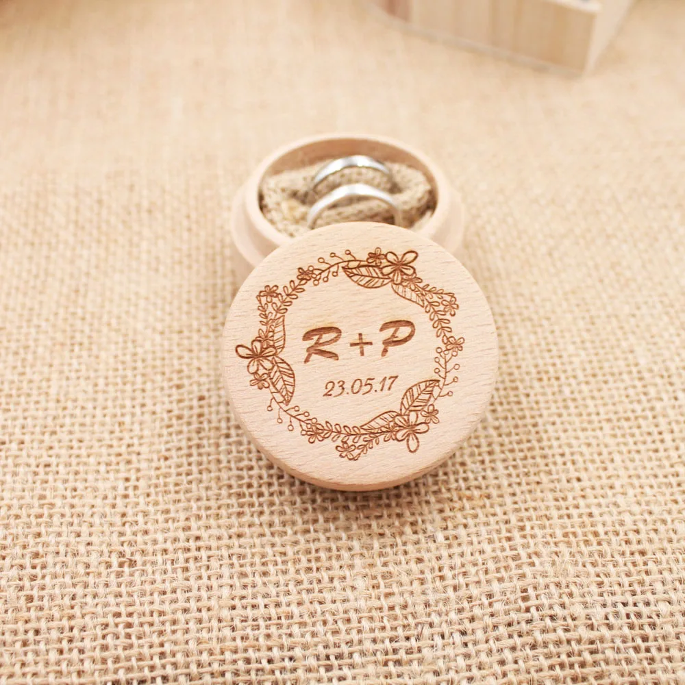 Индивидуальная деревенская коробка для изготовления колец на заказ держатель