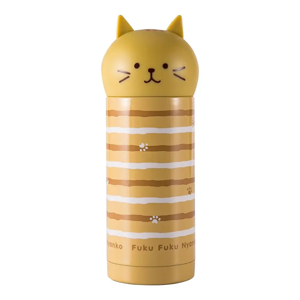 Yellow Фиссман мультфильм кошка 250 мл Вакуумная бутылка с двойными стенками из нержавеющей стали для женщин и детей термос - Цвет: Yellow