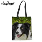 Женская сумка для покупок 3D Dog Border Collie, экологически чистая Сумка-тоут через плечо, повседневные кошельки для женщин