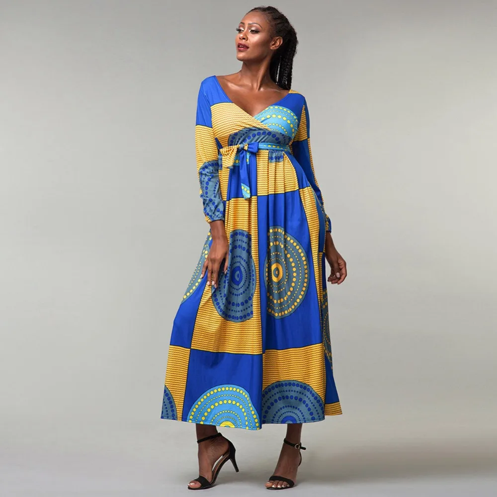 BOHISEN хлопок Африканский принт Женская одежда базин африканец платья для женщин модные Дашики юбки халат женская одежда