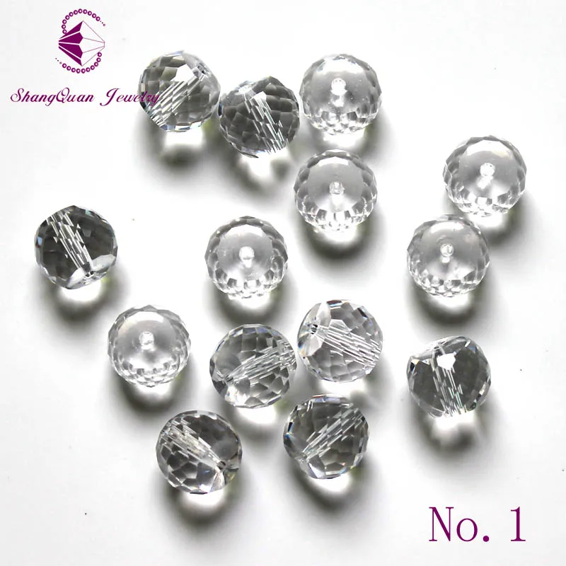 

Shangquan 10x8mm AAA Grade 100Pcs Crystal Glass Column Loose Spacer Beads Fit European Bracelets Jewelry Diy