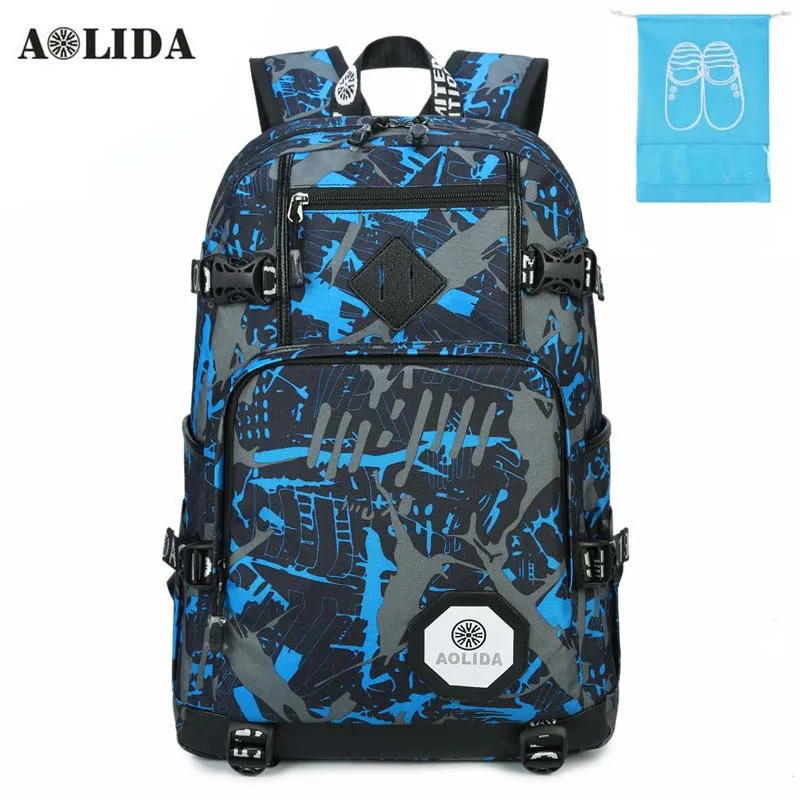 AOLIDA 15 6 дюймовый рюкзак для ноутбука мальчика школьный мужчин камуфляжный