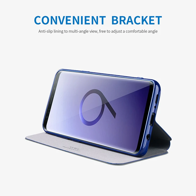 X-Level чехол для Samsung Galaxy S8 S9 Plus Note 8 откидная Складная подставка из искусственной