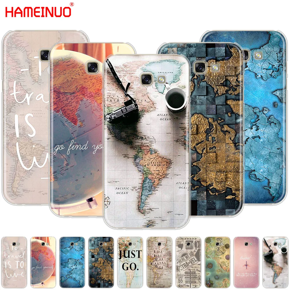 HAMEINUO карты мира планы путешествий чехол для мобильного телефона Samsung Galaxy A3 A310 A5 A510