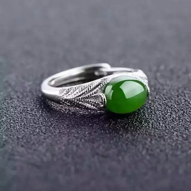 

925 silver Jasper Ring fashion gift for women jewelry Open ring Cute style fine Jewelry