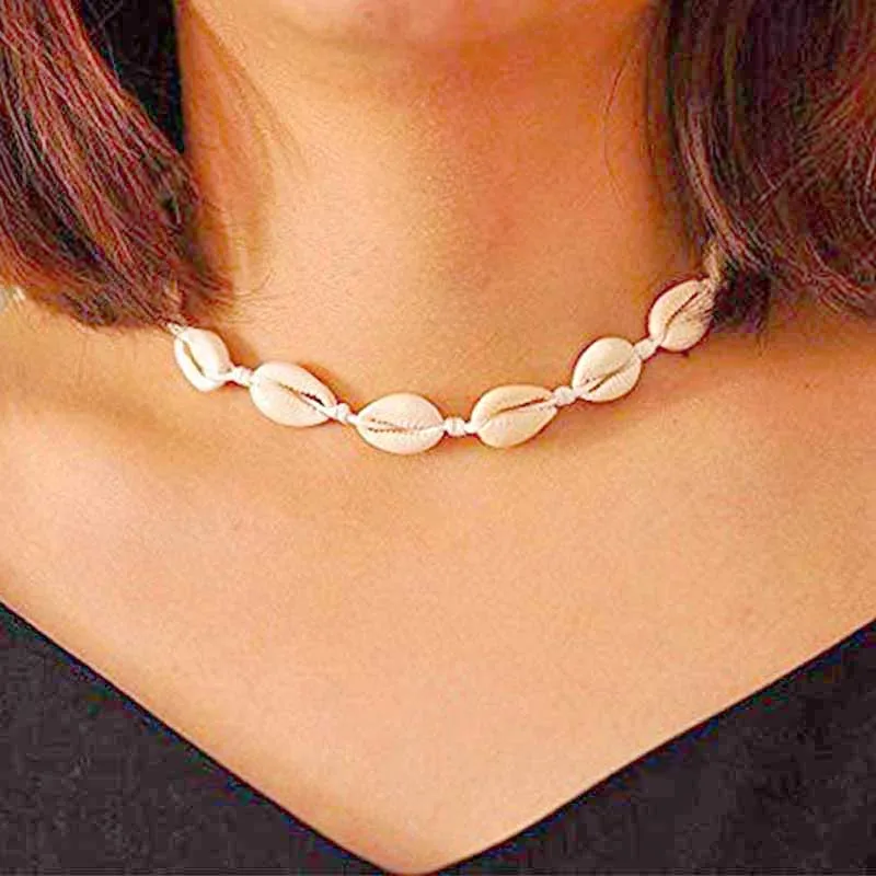 hot Fashion Shell femme Necklace Natural Shells Necklaces For Women Choker Seashell Jewelry Summer Beach Gifts DIY customization | Украшения