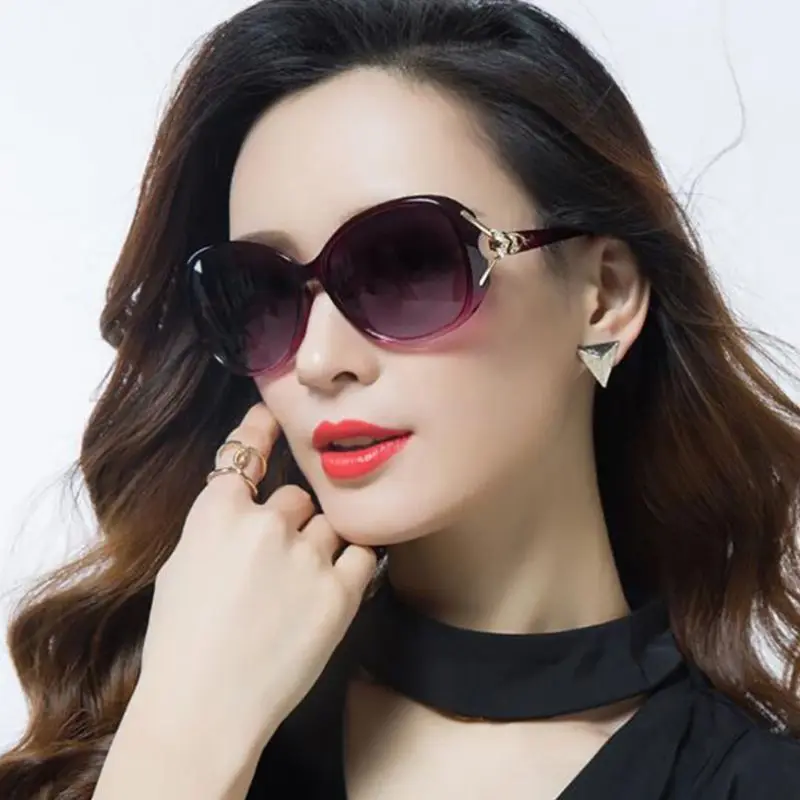 

Женские Овальные Солнцезащитные очки, 19 новых элегантных солнцезащитных очков в овальной оправе, модные затемненные очки с украшением в ви...