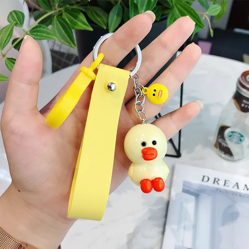 Newest Cute Anime Keychain Cartoon Bear Key Chain for Car Keys Soft Lovers Ring Women Holder Bag Pendant Girls Gift | Украшения и