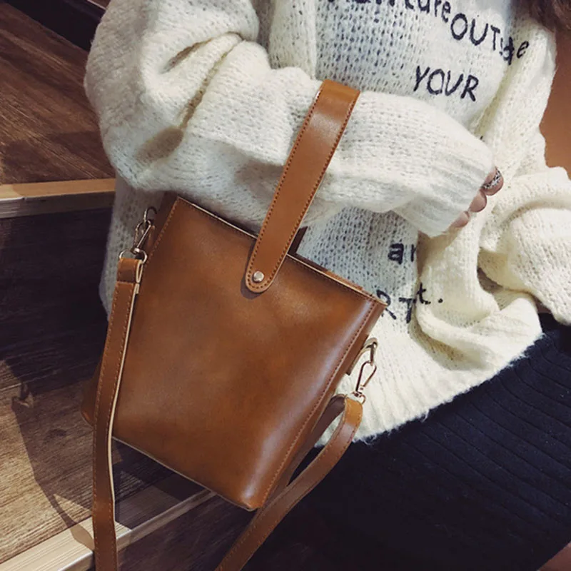 2018 Новая Винтажная Женская сумка через плечо большая вместительность для