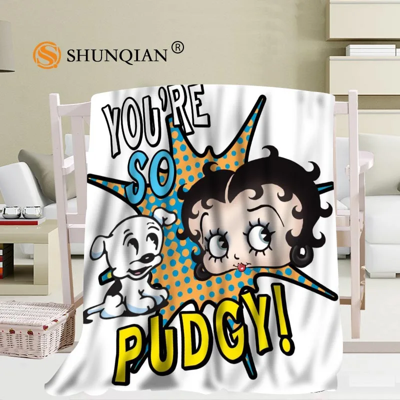 На заказ Betty Boop одеяло Коралловое одеяло s дорожный диван Falafel одеяло s Мягкий Пушистый Теплый 56x80 дюймов 50X60 дюймов 40X50 дюймов - Цвет: Blanket