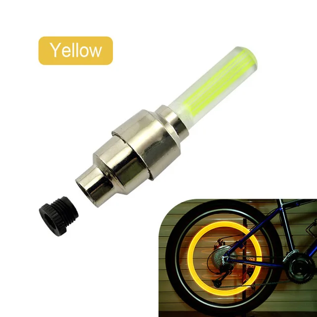 Yellow LENTAI колеса автомобиля светодиодный клапан шины крышки для Chevrolet Aveo Lacetti Captiva Kia Rio K2 Ceed Cerato Sorento peugeot 308 207 - Цвет: Yellow