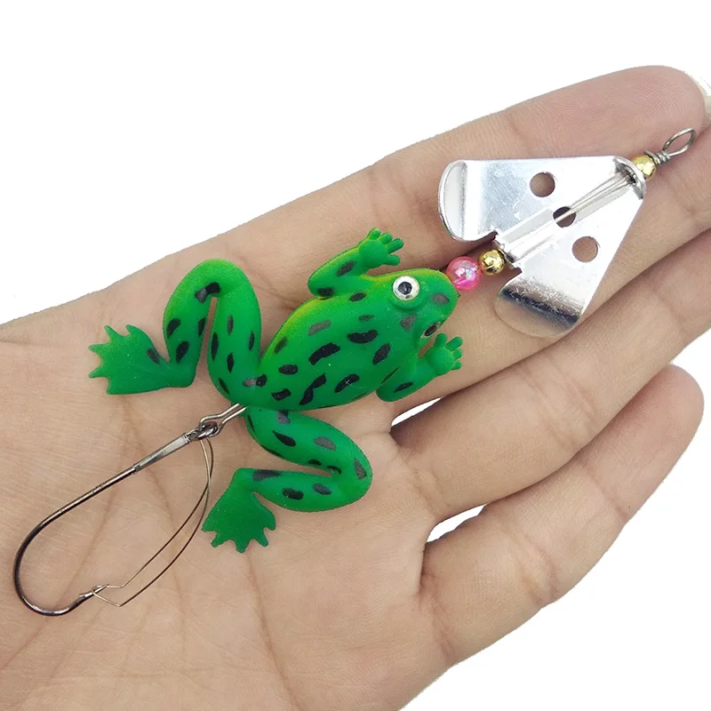 4 шт резиновый мягкий Лягушка Блесен зеленый желтый прозрачный плавающая лягушка