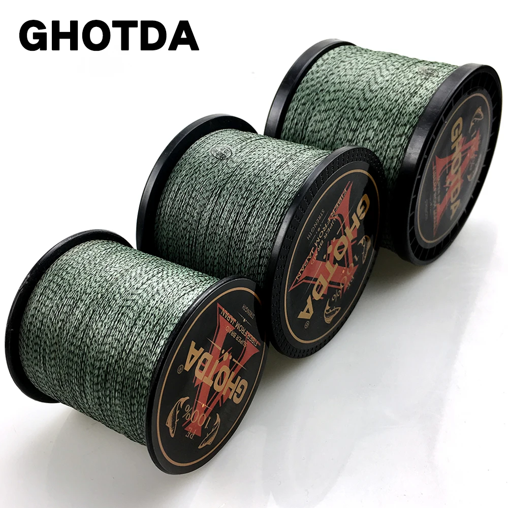 Леска из 8 нитей GHOTDA камуфляжная плетеная леска полиэтилена 300 м 500 1000 не