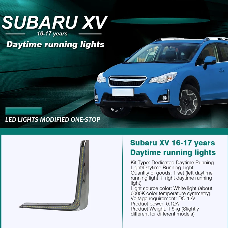 ROADOT для Subaru XV 2016 2017 led drl дневные ходовые огни Противотуманные фары ABS крышка