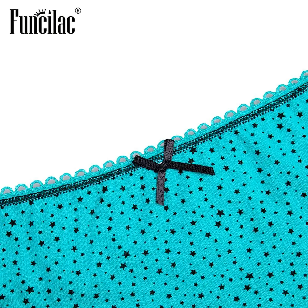 FUNCILAC Нижнее белье женские маленькие звезды g стринги в горошек хлопок
