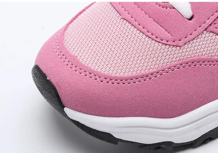 Женские кроссовки для бега ONKE розовые и Серые на шнуровке с амортизацией